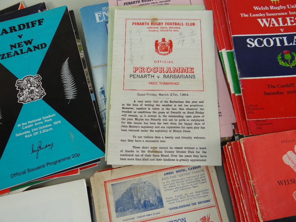 COLLECTION OF MAINLY FIVE NATIONS RUGBY UNION MATCH PROGRAMS 1950s onwards includes 1953 Wales v New - Image 2 of 3