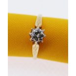 18CT GOLD SINGLE STONE DIAMOND RING, 0.2cts approx., ring size P, 2.7gms Condition Report: claw set,