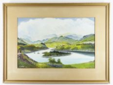 W. ULLRICH acrylic on board -Tarn Hows and Helvellyn, signed and dated 1978, titled verso, 33 x