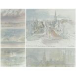 LEONARD EVETTS watercolours - various titles including 'The Solway at Rock Cliff', 'Towards All