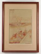 VICTOR NOBLE RAINBIRD watercolour - 'Morning Shields', titled, signed and dated 1933, 36.5 x 23.