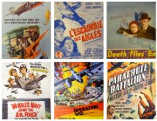 COLLECTION OF SIX CINEMA POSTERS WITH AVIATION IMAGES mainly US one-sheets, comprising the following