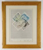 ROBERT HARDING limited edition (3/10) print - entitled 'X', signed and dated '96, 25 x 17cms, framed