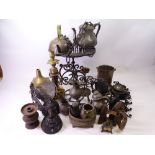 CAST & OTHER IRONWORK GOODS, pewter, EPNS and flat irons ETC