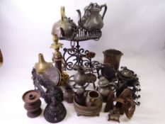 CAST & OTHER IRONWORK GOODS, pewter, EPNS and flat irons ETC