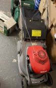 HONDA HRB 425C EASY START SELF PROPELLED MOWER and a Qualcast Classic Petrol 35C with