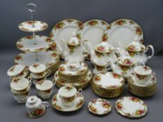 ROYAL ALBERT OLD COUNTRY ROSES TEAWARE including cake stand, approximately 60 pieces