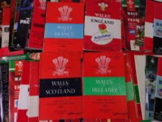 RUGBY MEMORABILIA 1960s, 70s and other Welsh programmes, approximately 100 (see list)