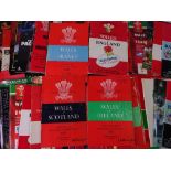 RUGBY MEMORABILIA 1960s, 70s and other Welsh programmes, approximately 100 (see list)