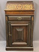 EARLY 20TH CENTURY CLERKS TYPE DESK with painted detail having a galleried top and sloped fall