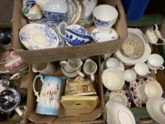 STAFFORDSHIRE TEAWARE, vintage jelly moulds, Woods ware teapot and a large assortment of similar