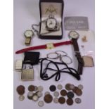 LADY'S & GENT'S WATCHES, Ronson pocket lighters, vintage coinage ETC