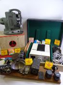 ARGUS VINTAGE CAMERA, Ensign boxed camera, Paillard' Bolex cine camera and projector, a cased