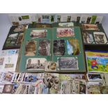 VINTAGE POSTCARD COLLECTION with a quantity of cigarette, tea, other cards and soaks, the