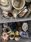 ROYAL ALBERT SILVER BIRCH PLATES, other Staffordshire teaware, Blue & White ware, Delph items ETC (2