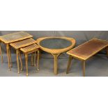 MID-CENTURY & LATER OCCASIONAL TABLES to include a stylish teak example with glass inset and