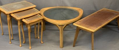 MID-CENTURY & LATER OCCASIONAL TABLES to include a stylish teak example with glass inset and
