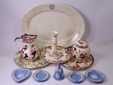 MASONS MANDALAY ITEMS, also Masons Applique plate, Masons Liberty candleholder. Wedgwood