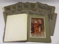 CASSELL & CO LTD GREAT PICTURES IN PRIVATE GALLERIES MAGAZINES, parts 1 - 15 and two Gwynedd