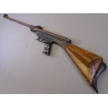 SPANISH .22 CALIBRE EL GAMO PARATROOPER AIR RIFLE - cocks good, strong pressure, vintage,