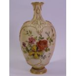 WORCESTER BLUSH IVORY 1625 VASE, 9.5cms H