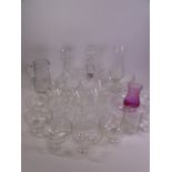 GLASS DECANTERS and a quantity of quality drinking and other glassware