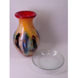 MODERNIST MURRINE - MILLEFIORI SUBSTANTIAL GLASS VASE circa 1950 possibly Fratelli Toso Murano,