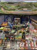 EXCELLENT & EXTENSIVE N GAUGE MODEL RAILWAY COLLECTION to include a 6ft 2in x 3ft 6in layout board