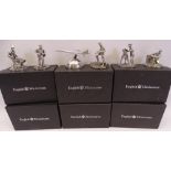 ENGLISH MINIATURES BOXED FINE ART SCULPTURES (6), five depicting various tradesmen, the other a