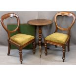 VINTAGE & LATER FURNITURE GROUP, FOUR ITEMS to include a pair of Victorian mahogany balloon back