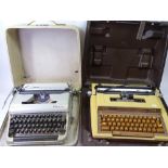 VINTAGE TYPEWRITERS - cased Olympia and a cased Smith Corona Electra Automatic