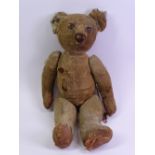 VINTAGE CHAD VALLEY TEDDY BEAR, Early 20th Century with metal part button in ear, in extremely