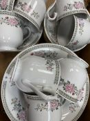 CHINA TEAWARE - Trisa, Pink Rose decorated, 24 pieces