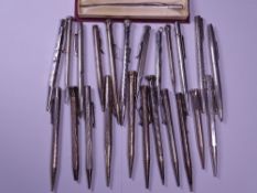 VICTORIAN & LATER PROPELLING PENCILS, lead holders and leads to include a Mordan Everpoint Lady's,