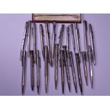 VICTORIAN & LATER PROPELLING PENCILS, lead holders and leads to include a Mordan Everpoint Lady's,