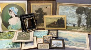 PAINTINGS, PRINTS & FRAMES an assortment including Claude Monet