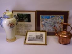 MIXED COLLECTABLES GROUP to include a Victorian pottery vase and cover marked 'Nankin', 50cms H,