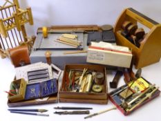 PRINTERS, VINTAGE ITEMS, vintage household and drawing items ETC, an eclectic assortment