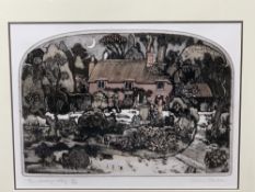 GRAHAM CLARKE limited edition print - 'Thomas Hardy's Cottage', 100/350 with certificate attached to