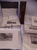 HAND TINTED & OTHER ANTIQUE BOOK ENGRAVINGS (300 PLUS) and modern practical farriery by W J Miles,