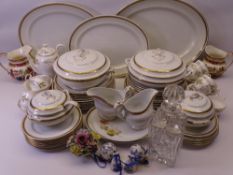 LOSSOLWARE GILT EDGED DINNER SERVICE, approximately 50 pieces, Royal Standard part coffee service