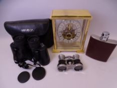 BATTERY OPERATED TIME PIECE BY The London Clock Company, Minolta 7 x 35 binoculars with soft leather