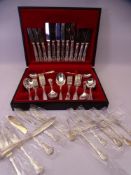 SMITH SEYMOUR LIMITED SHEFFIELD CANTEEN OF EPNS KINGS PATTERN CUTLERY, 57 pieces, apparently