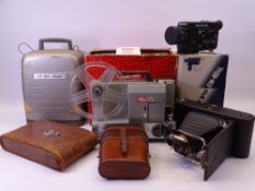 PHOTOGRAPHY - KODAK VINTAGE BOXED CAMERA WITH CASE, Bell & Howell projector, Eumig boxed projector