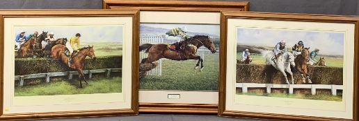 MAX BRANDRETT pair of prints depicting - Dessert Orchid and Simon Sherwood and Arkle ridden by Pat