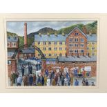 W G SMITH watercolour - 'Trouble at T Mill', signed, 31 x 42cms