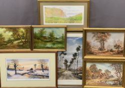 CAFIERI oils on board, a pair - landscapes and a pair of nicely framed prints by DON VAUGHAN ETC