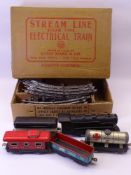 LOUIS MARX & CO BOXED STREAMLINE STEAM TYPE ELECTRIC TRAIN - New York Central Middle States Oil ETC