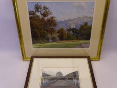 H P - watercolour - Conwy Castle from Bodlondeb Grounds, initialled and dated 1950, 34 x 44cms