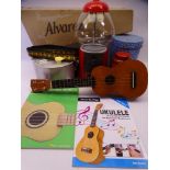 MIXED COLLECTABLES GROUP to include a modern Mahalo ukulele boxed with How to Play books, vintage